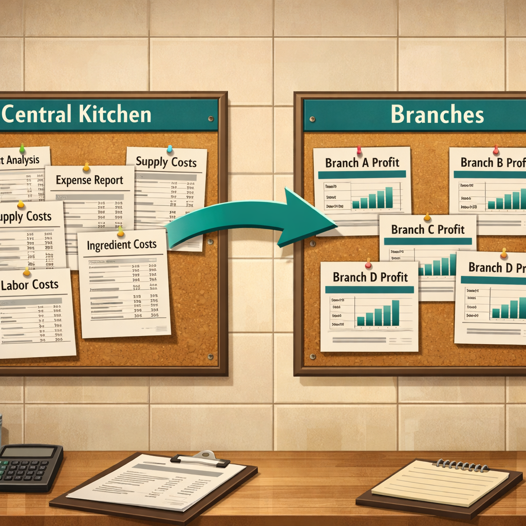 Jasmine RMS - Central Kitchen - Accounting with Cost Centers and Internal Billing