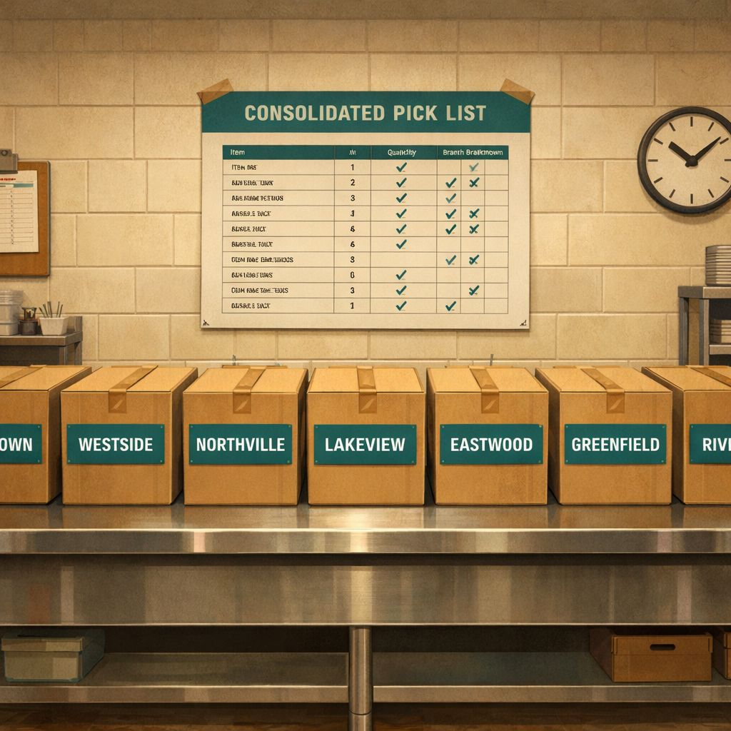 Jasmine RMS - Central Kitchen - Production Workflow from Request to Dispatch