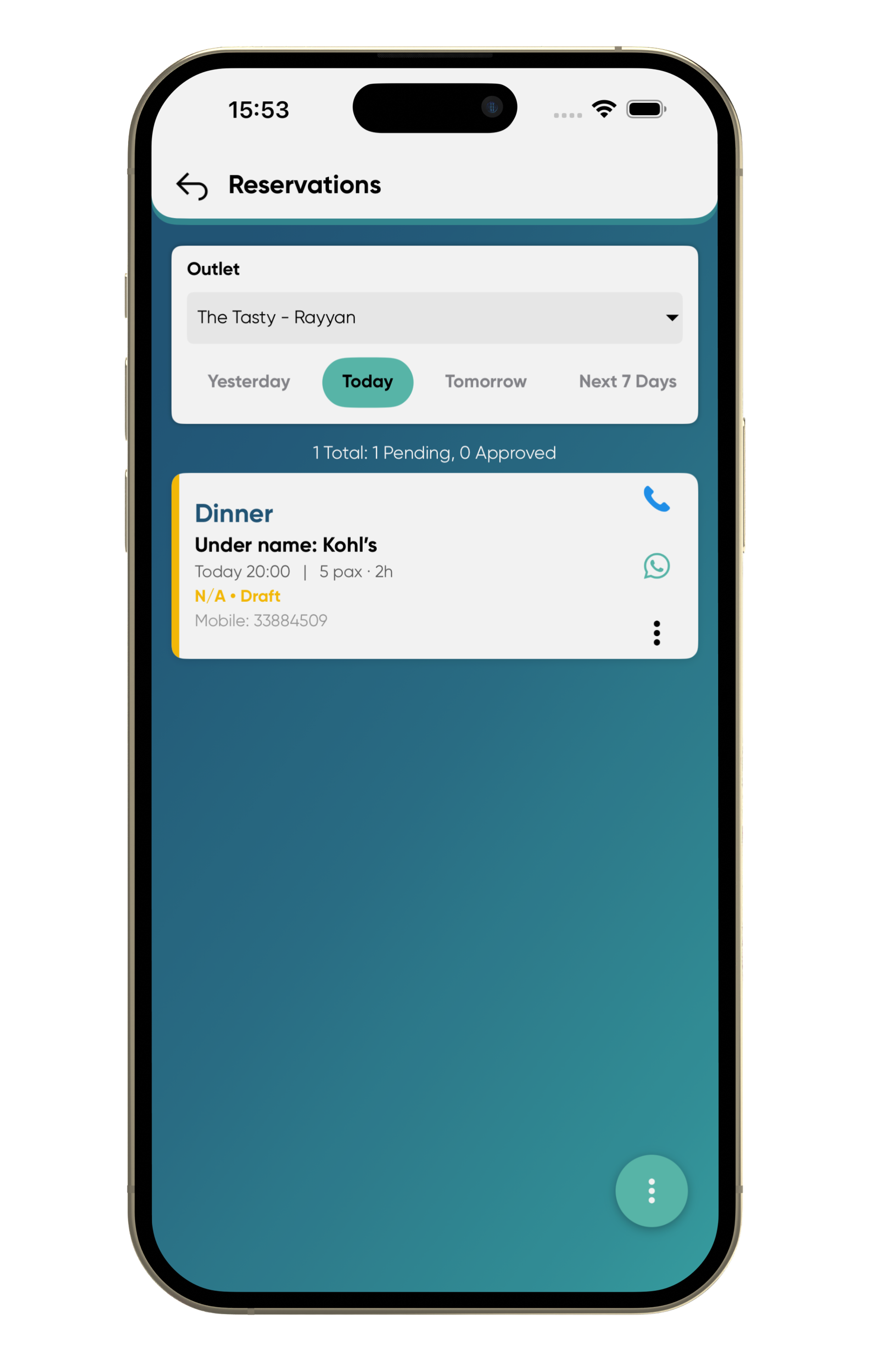 Jasmine RMS - Jasmine Manager Mobile App - Booking and Reservations