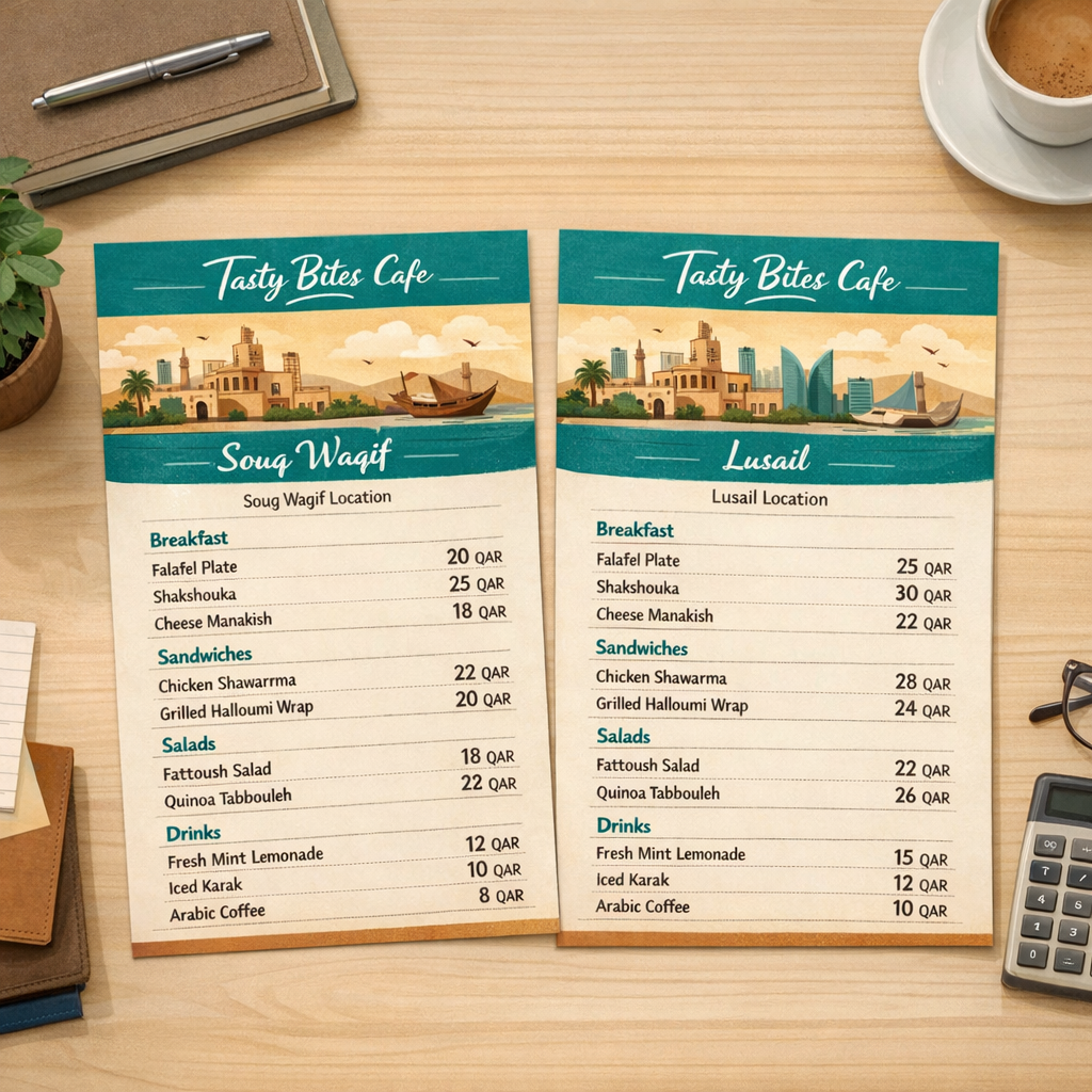Jasmine RMS centralized menu control pushing price updates to all outlets instantly with outlet-specific pricing support